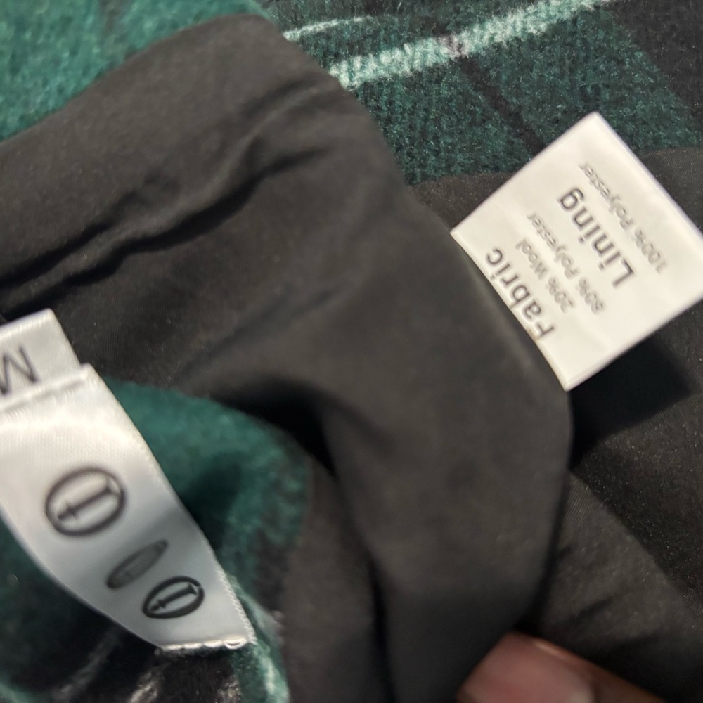 Plaid Green and Black Women's Skirt - Picture 3 of 3